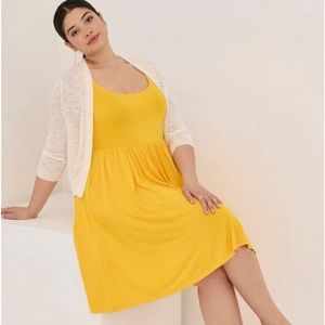 Scoop Neck Skater Dress - Super Soft Yellow